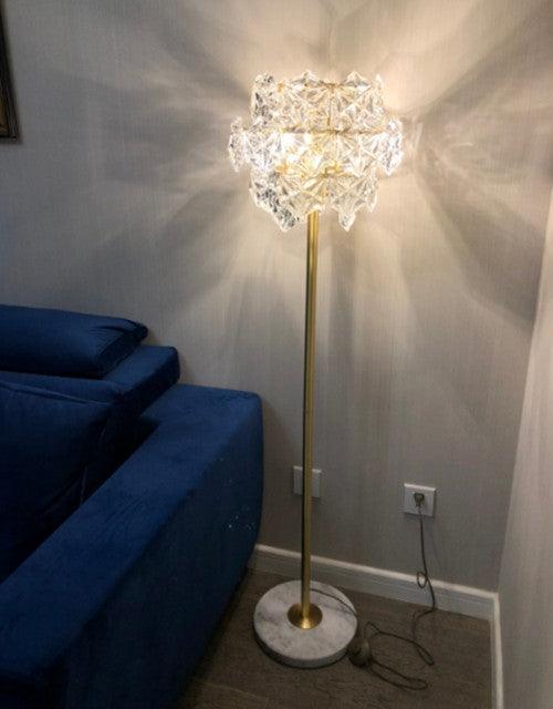 Nordic Villa Luxury LED Crystal Floor Lamp - Galastellar
