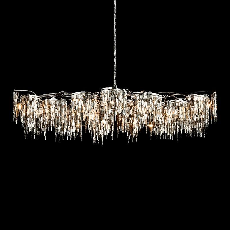 Postmodern Luxury Crystal Stainless Steel Chandelier - Galastellar