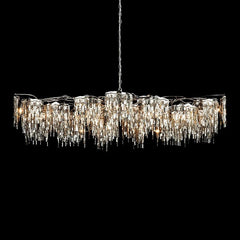 Postmodern Luxury Crystal Stainless Steel Chandelier - Galastellar
