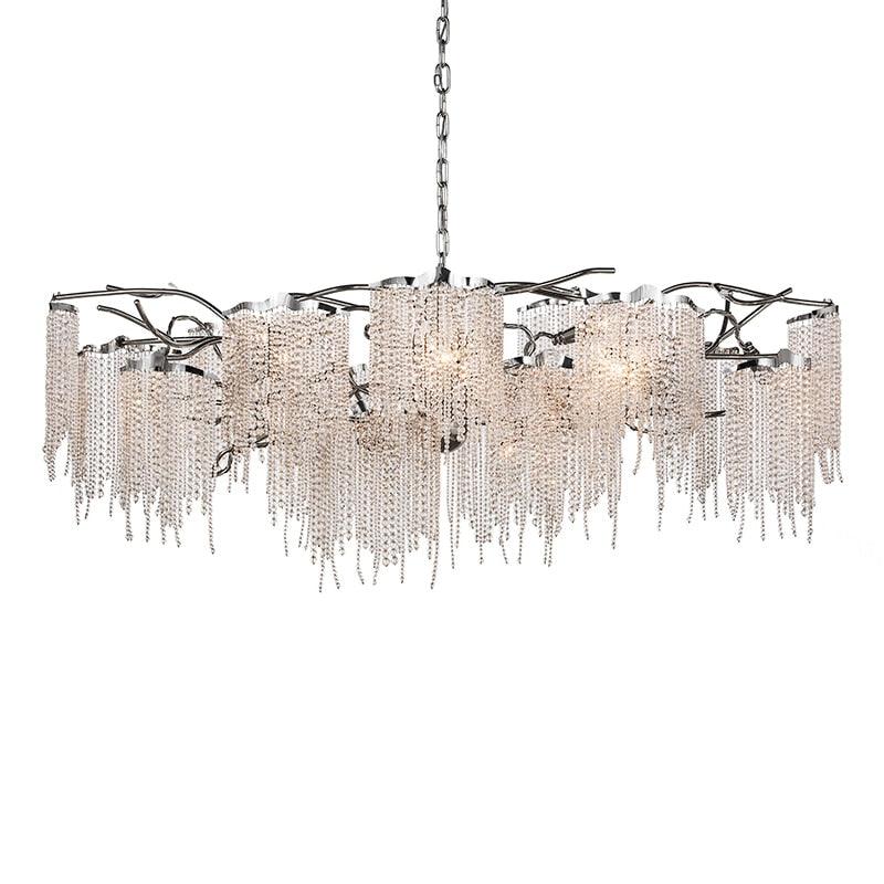 Postmodern Luxury Crystal Stainless Steel Chandelier - Galastellar