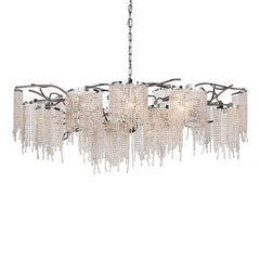 Postmodern Luxury Crystal Stainless Steel Chandelier - Galastellar