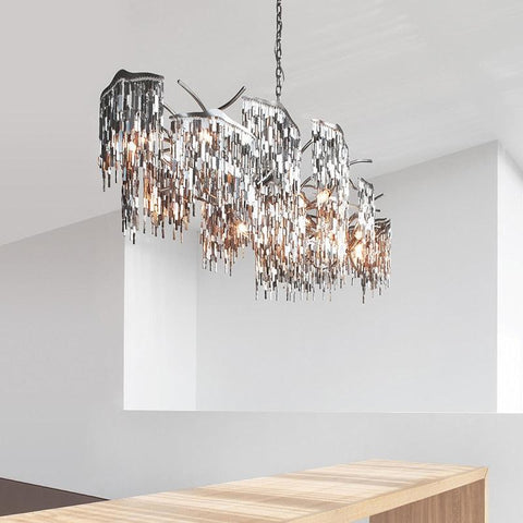 Postmodern Luxury Crystal Stainless Steel Chandelier - Galastellar Postmodern Luxury Crystal Stainless Steel Chandelier - Galastellar