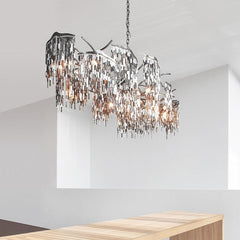 Postmodern Luxury Crystal Stainless Steel Chandelier - Galastellar