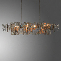 Postmodern Minimalist Metal Fragment Art Chandelier - Galastellar