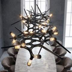 Postmodern Retro Black Chandelier - Galastellar