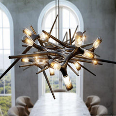 Postmodern Retro Black Chandelier - Galastellar