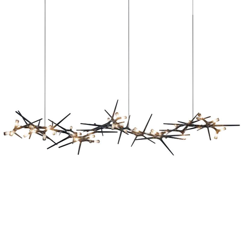Postmodern Retro Black Chandelier - Galastellar