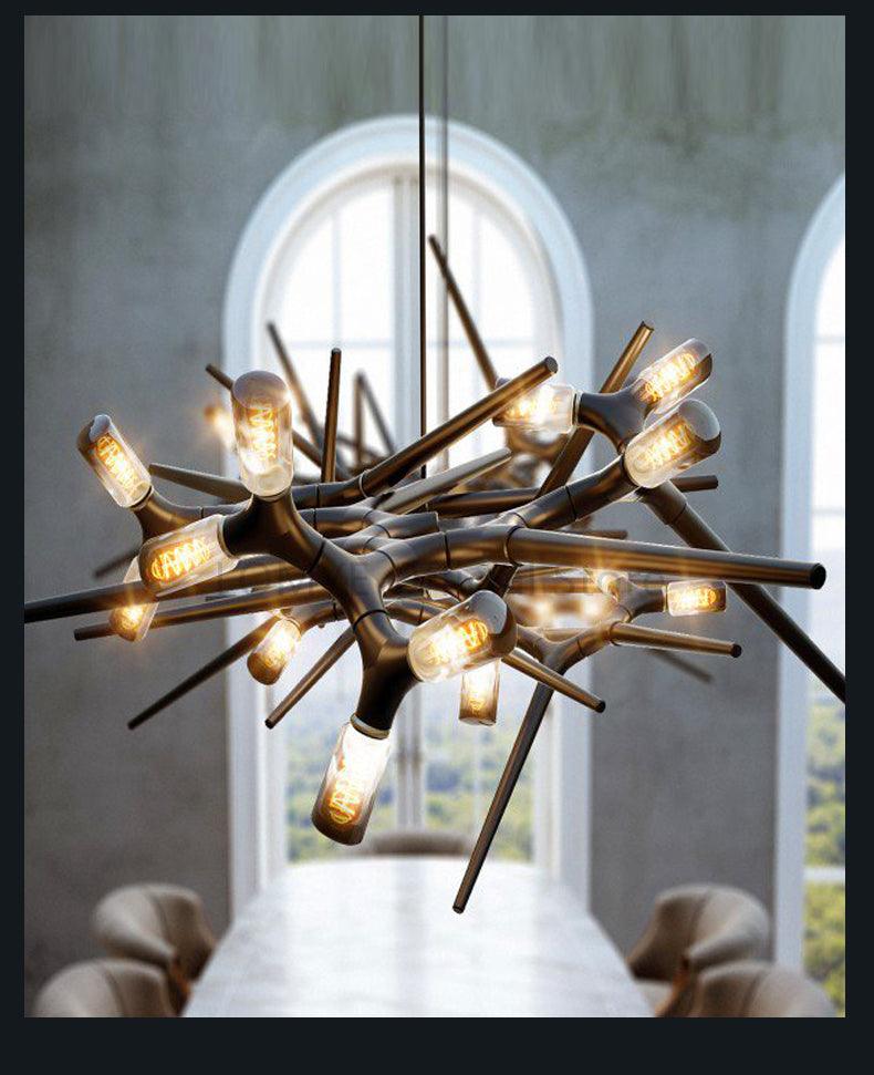 Postmodern Retro Black Chandelier - Galastellar