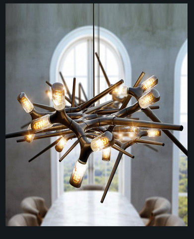 Postmodern Retro Black Chandelier - Galastellar Postmodern Retro Black Chandelier - Galastellar