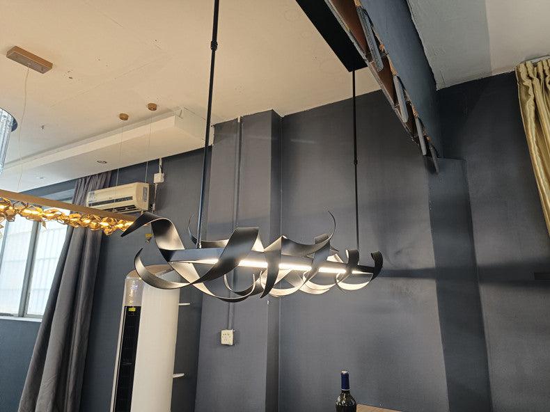 Postmodern Simple LED Black Chandelier - Galastellar