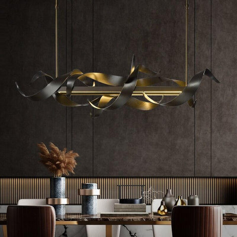 Postmodern Simple LED Black Chandelier - Galastellar Postmodern Simple LED Black Chandelier - Galastellar