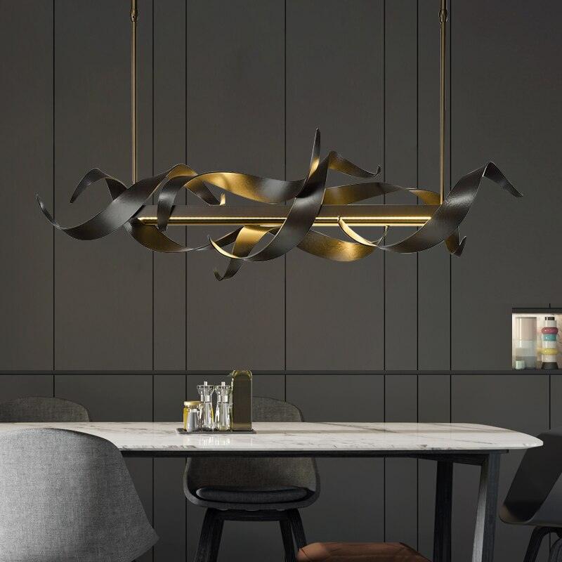 Postmodern Simple LED Black Chandelier - Galastellar