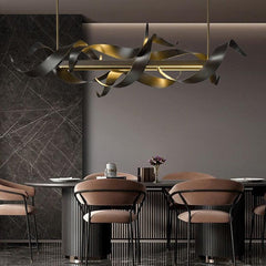 Postmodern Simple LED Black Chandelier - Galastellar