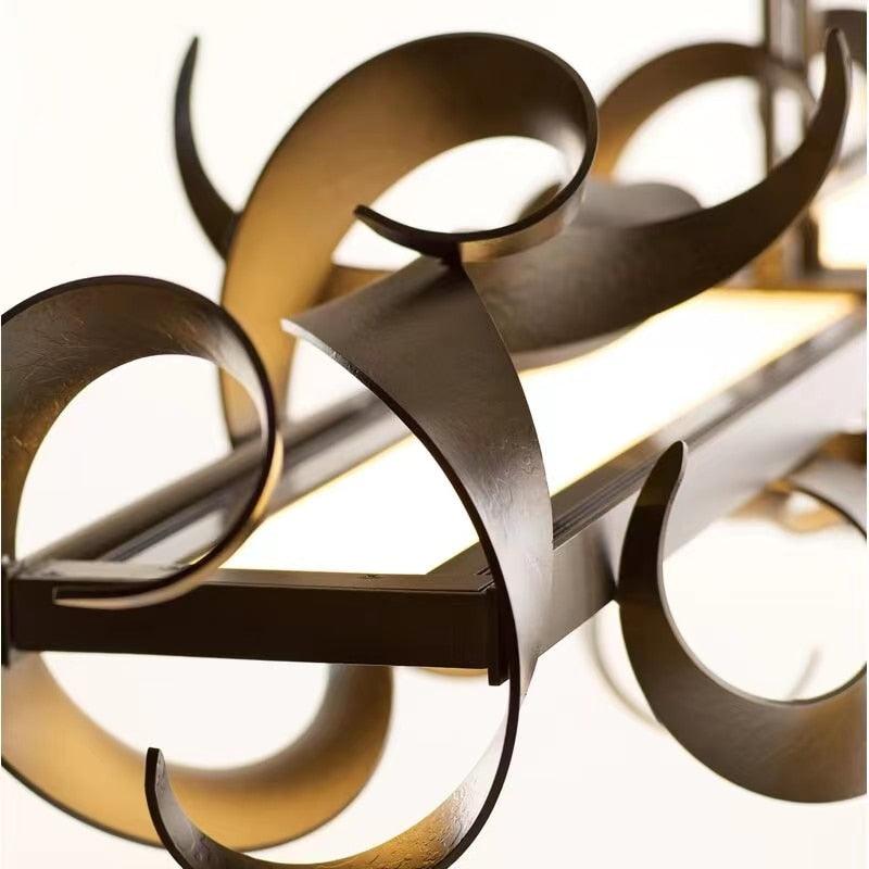 Postmodern Simple LED Black Chandelier - Galastellar