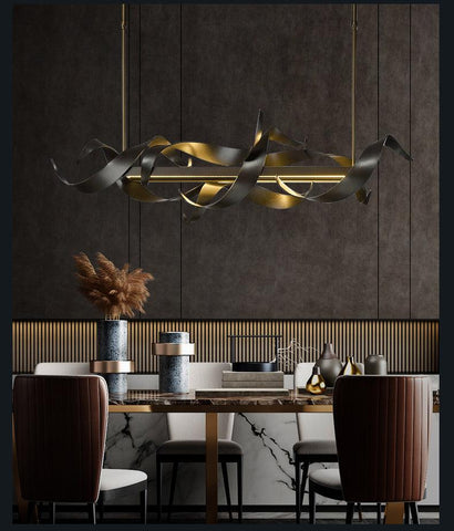 Postmodern Simple LED Black Chandelier - Galastellar Postmodern Simple LED Black Chandelier - Galastellar