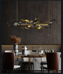 Postmodern Simple LED Black Chandelier - Galastellar