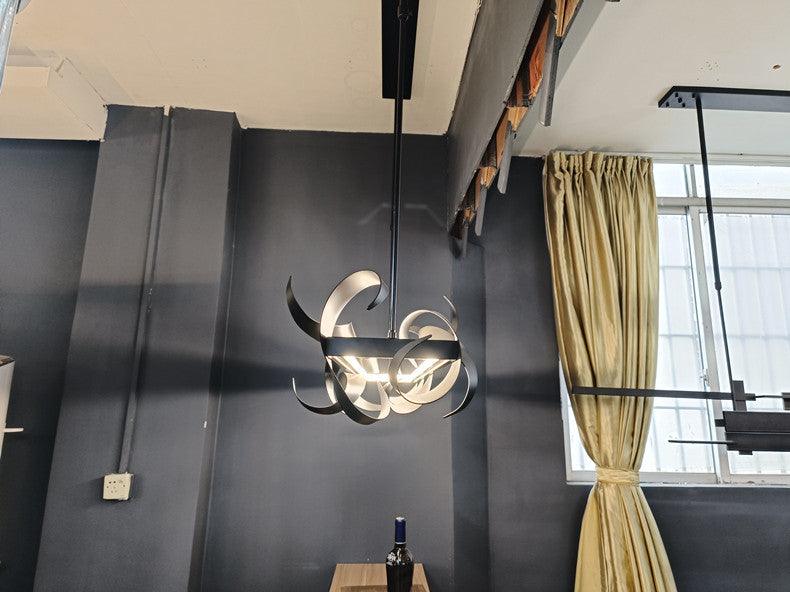 Postmodern Simple LED Black Chandelier - Galastellar