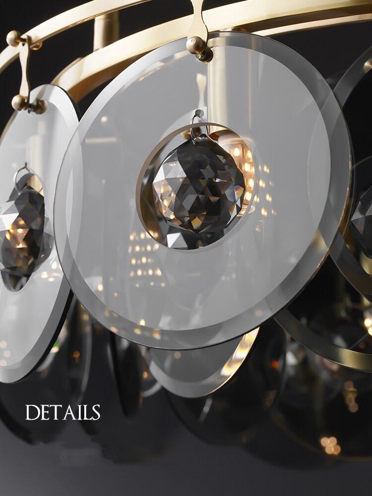 Round Copper Crystal Villa Chandelier - Galastellar