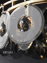 Round Copper Crystal Villa Chandelier - Galastellar