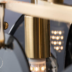 Round Copper Crystal Villa Chandelier - Galastellar