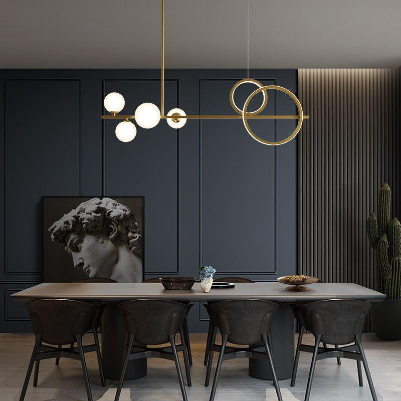 Simple Copper Creative Decorative Glass Ball Pendant Lamp - Galastellar