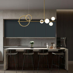 Simple Copper Creative Decorative Glass Ball Pendant Lamp - Galastellar