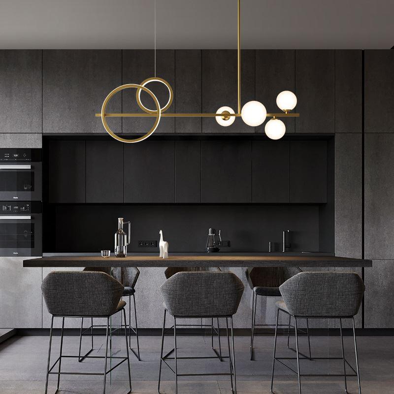 Simple Copper Creative Decorative Glass Ball Pendant Lamp - Galastellar