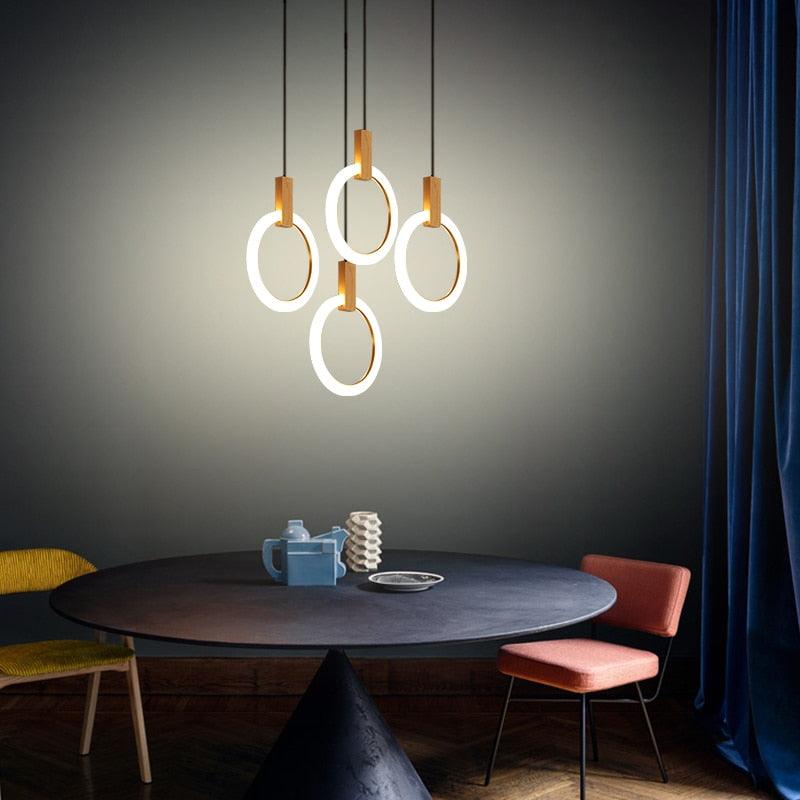 Simple LED Wooden Decor Hanging Lights - Galastellar