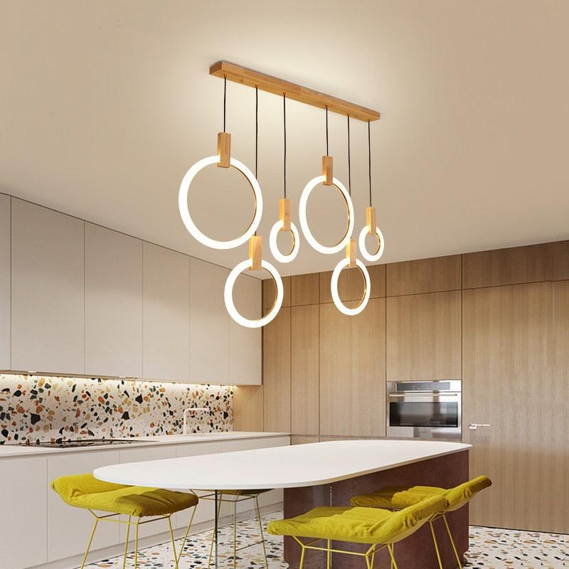 Simple LED Wooden Decor Hanging Lights - Galastellar