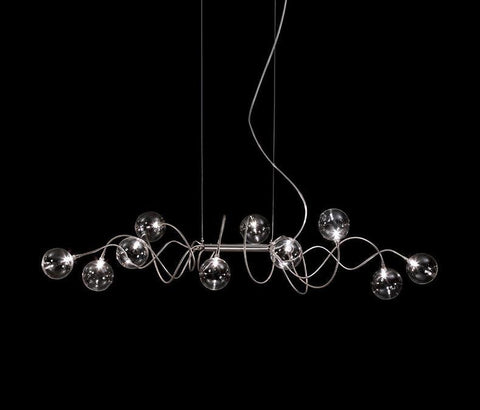 Smoky Gray Glass Chandelier - Galastellar Smoky Gray Glass Chandelier - Galastellar