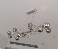Smoky Gray Glass Chandelier - Galastellar