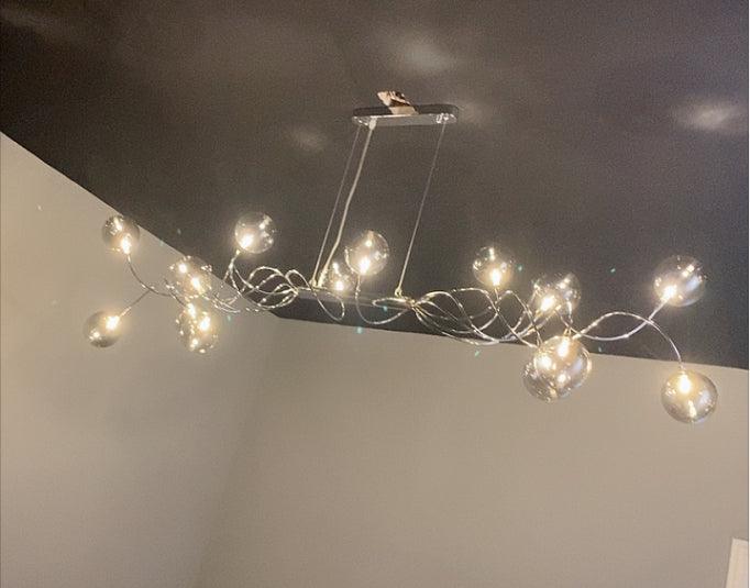 Smoky Gray Glass Chandelier - Galastellar