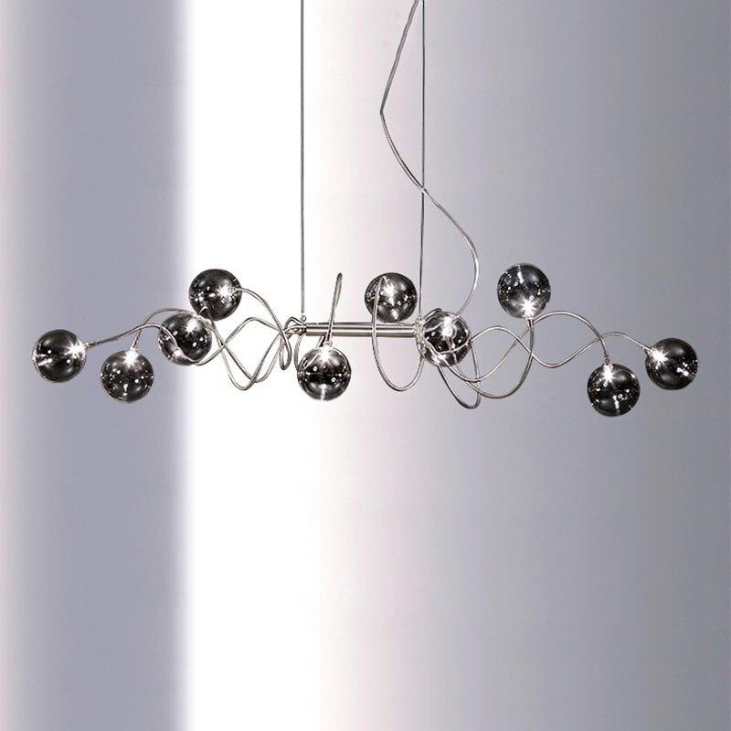 Smoky Gray Glass Chandelier - Galastellar
