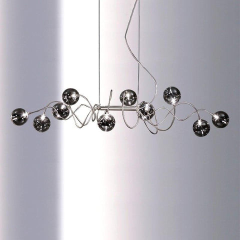 Smoky Gray Glass Chandelier - Galastellar Smoky Gray Glass Chandelier - Galastellar