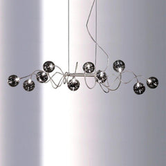 Smoky Gray Glass Chandelier - Galastellar