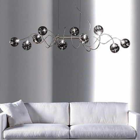 Smoky Gray Glass Chandelier - Galastellar Smoky Gray Glass Chandelier - Galastellar