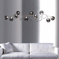 Smoky Gray Glass Chandelier - Galastellar