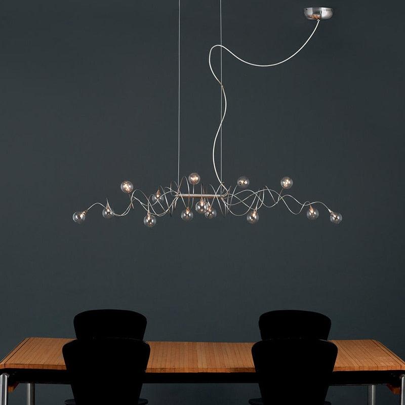 Smoky Gray Glass Chandelier - Galastellar