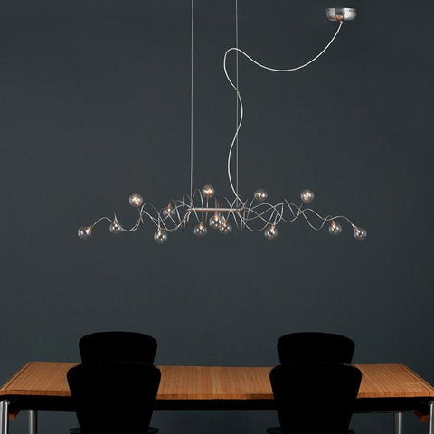 Smoky Gray Glass Chandelier - Galastellar Smoky Gray Glass Chandelier - Galastellar
