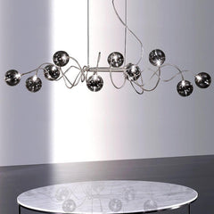 Smoky Gray Glass Chandelier - Galastellar