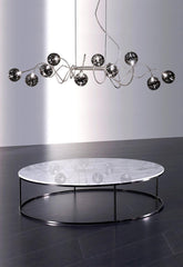 Smoky Gray Glass Chandelier - Galastellar