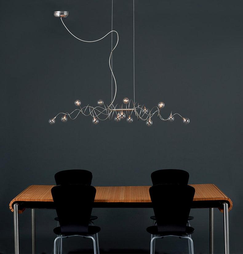 Smoky Gray Glass Chandelier - Galastellar