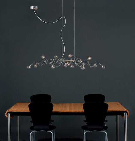 Smoky Gray Glass Chandelier - Galastellar Smoky Gray Glass Chandelier - Galastellar