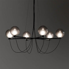 Smoky Villa Gray Glass Chandelier - Galastellar