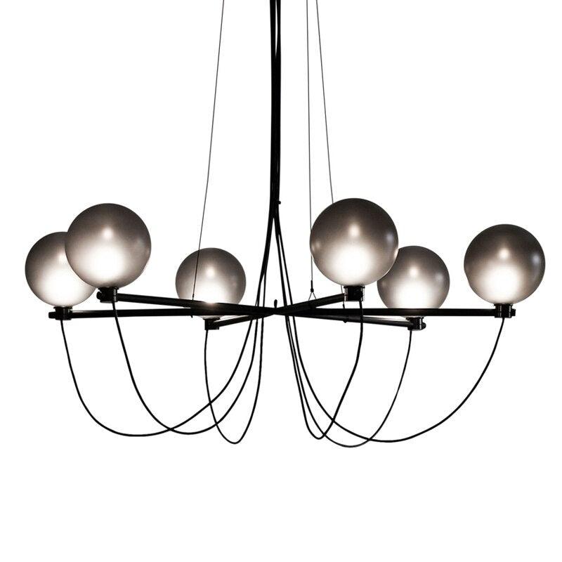 Smoky Villa Gray Glass Chandelier - Galastellar