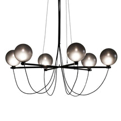 Smoky Villa Gray Glass Chandelier - Galastellar