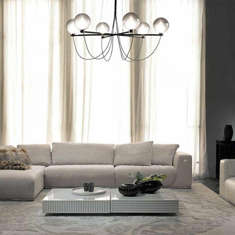 Smoky Villa Gray Glass Chandelier - Galastellar Smoky Villa Gray Glass Chandelier - Galastellar
