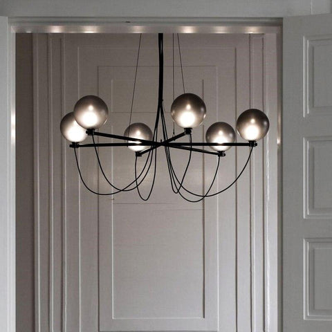 Smoky Villa Gray Glass Chandelier - Galastellar Smoky Villa Gray Glass Chandelier - Galastellar
