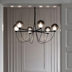 Smoky Villa Gray Glass Chandelier - Galastellar
