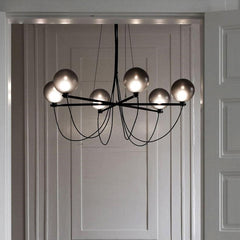Smoky Villa Gray Glass Chandelier - Galastellar